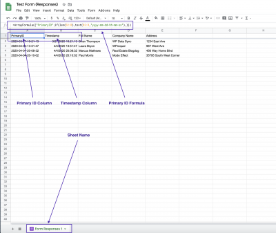 Google Sheets - WP Data Sync