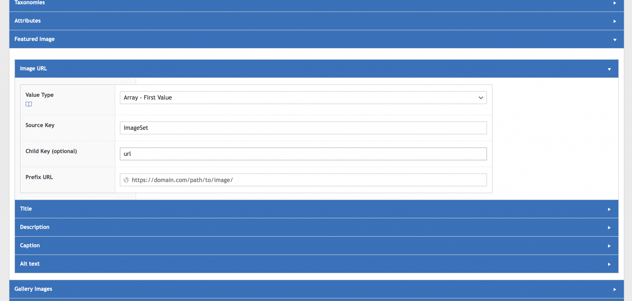 Child Key - WP Data Sync